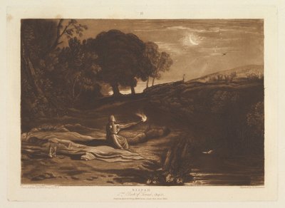 Rispah, 2° Libro di Samuele, Capitolo 21 Liber Studiorum, parte IX, tavola 46 da Joseph Mallord William Turner