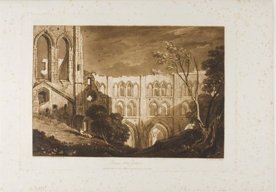 Abbazia di Rivaux, tavola 51 da Liber Studiorum da Joseph Mallord William Turner