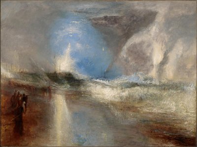 Razzi e luci blu vicine per avvisare i battelli a vapore di acque basse da Joseph Mallord William Turner