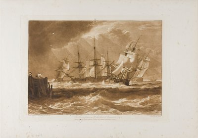 Navi in una brezza, tavola 10 da Liber Studiorum da Joseph Mallord William Turner