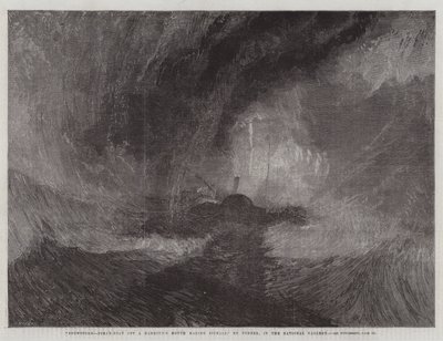 Tempesta di neve, piroscafo alla bocca di un porto che fa segnali, nella National Gallery da Joseph Mallord William Turner