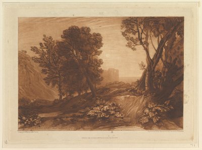 Solitudine, o La Maddalena che legge Liber Studiorum, parte XI, tavola 53, 12 maggio 1814 da Joseph Mallord William Turner