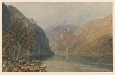 St Goarshausen e il castello di Katz, 1817 da Joseph Mallord William Turner