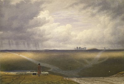 Stonehenge - Una giornata piovosa da Joseph Mallord William Turner