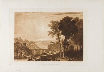 Il ponte e le capre, tavola 43 da LIber Studiorum da Joseph Mallord William Turner
