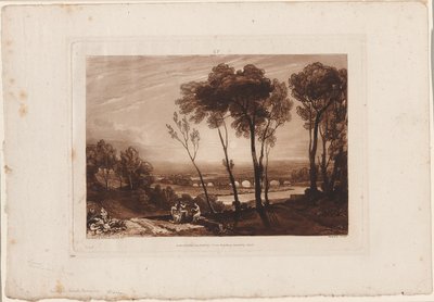 Il Ponte in Media Distanza, tavola 13 da Liber Studiorum da Joseph Mallord William Turner