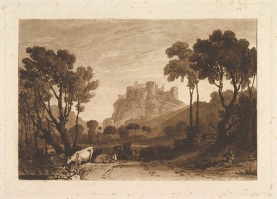 Il castello sopra i prati Liber Studiorum, parte II, tavola 8, 1808 da Joseph Mallord William Turner