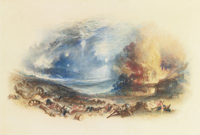 Il campo di Waterloo visto da Hougoumont, c. 1830 da Joseph Mallord William Turner