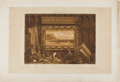 Il frontespizio di Liber Studiorum da Joseph Mallord William Turner