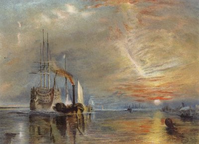 Il vecchio Temeraire trainato al suo ultimo ormeggio da Joseph Mallord William Turner