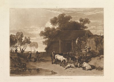 Il Cortile di Paglia Liber Studiorum, parte II, tavola 7, 20 febbraio 1808 da Joseph Mallord William Turner