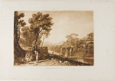 La donna e il tamburello, tavola 3 da Liber Studiorum da Joseph Mallord William Turner