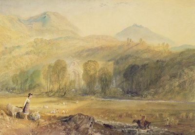 Abbazia di Valle Crucis, Denbighshire, c.1826 da Joseph Mallord William Turner