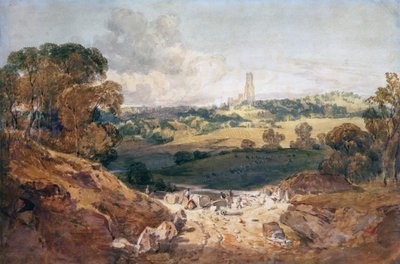 Veduta di Fonthill da una cava di pietra, c.1799 da Joseph Mallord William Turner