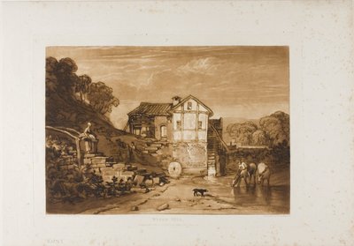 Mulino ad acqua, tavola 37 da Liber Studiorum da Joseph Mallord William Turner