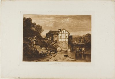 Mulino ad Acqua, tavola 37 da Liber Studiorum da Joseph Mallord William Turner