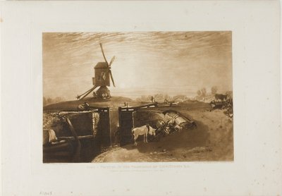 Mulino a vento e chiusa, tavola 27 da Liber Studiorum da Joseph Mallord William Turner