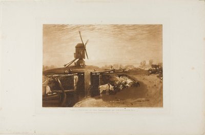 Mulino a vento e chiusa, tavola 27 da Liber Studiorum da Joseph Mallord William Turner