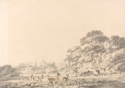 Castello e parco di Windsor con cervi da Joseph Mallord William Turner