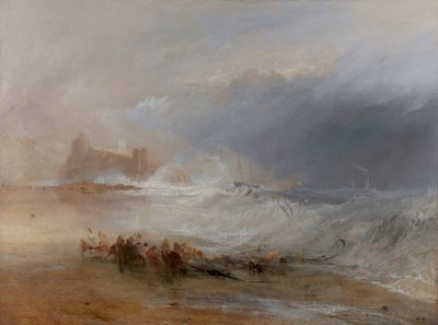 Wreckers -- Costa del Northumberland, con un battello a vapore che assiste una nave al largo da Joseph Mallord William Turner