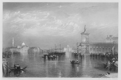 Venezia, La Dogana, dal dipinto nella Galleria Vernon da after Joseph Mallord William Turner