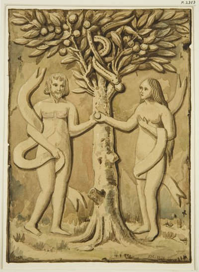 Adamo ed Eva intagliati nel legno da Joseph Manning