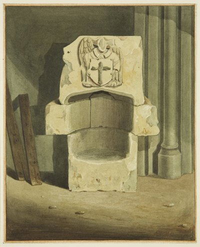 Fonte antica estratta dal muro sud della cripta della Chiesa di San Giovanni da Joseph Manning
