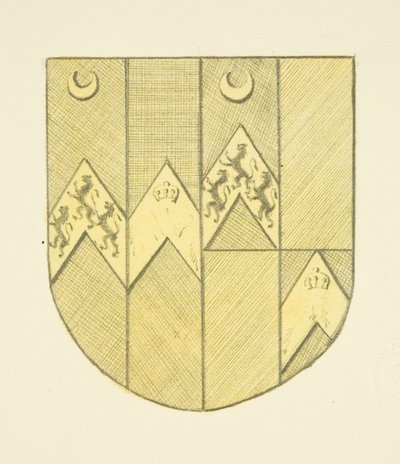 Stemma di Brook(e?) su placca di ottone in St Mary Redcliffe da Joseph Manning