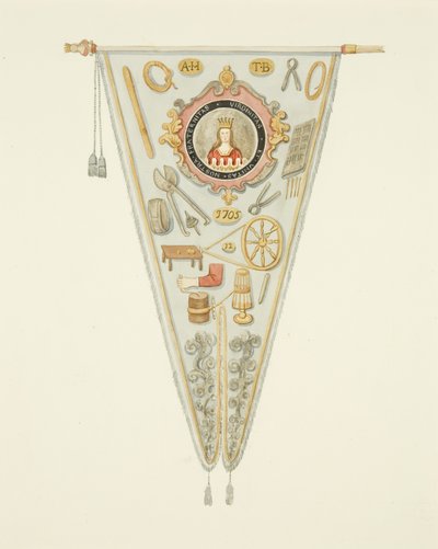Stendardo della Compagnia dei Fabbricanti di Spilli di Bristol, c.1833 da Joseph Manning