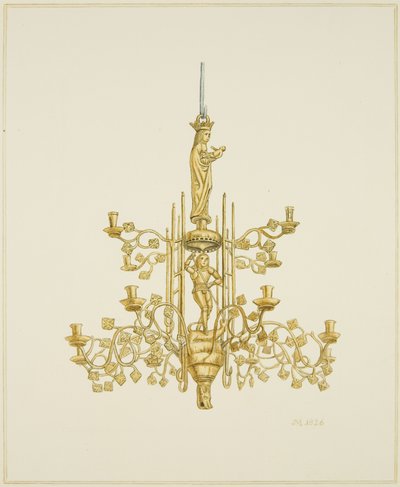 Lampadario di ottone nella Chiesa del Tempio da Joseph Manning