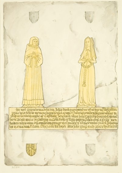 Ottone di John Brooke e sua moglie in St Mary Redcliffe da Joseph Manning