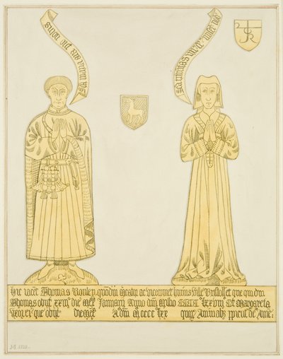 Ottone di Thomas Rowley e moglie nella navata centrale della Chiesa di San Giovanni da Joseph Manning