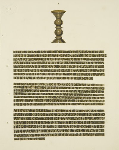 Colonna di Bronzo (Nails) No. 2, con iscrizioni di Nos. 2, 3 e 4 da Joseph Manning