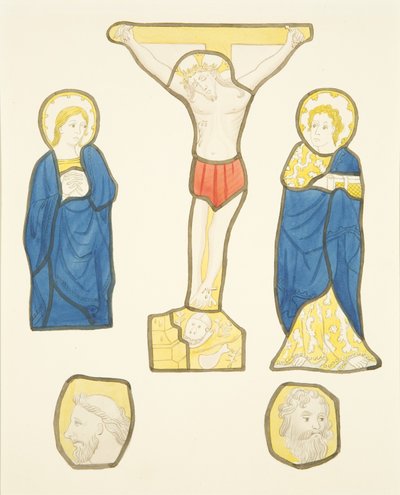 Figure nelle vetrate in una finestra privata nel Palazzo del Vescovo da Joseph Manning
