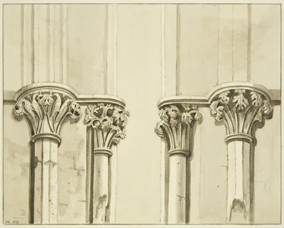 Quattro capitelli vicino alla porta della sagrestia di San Marco da Joseph Manning