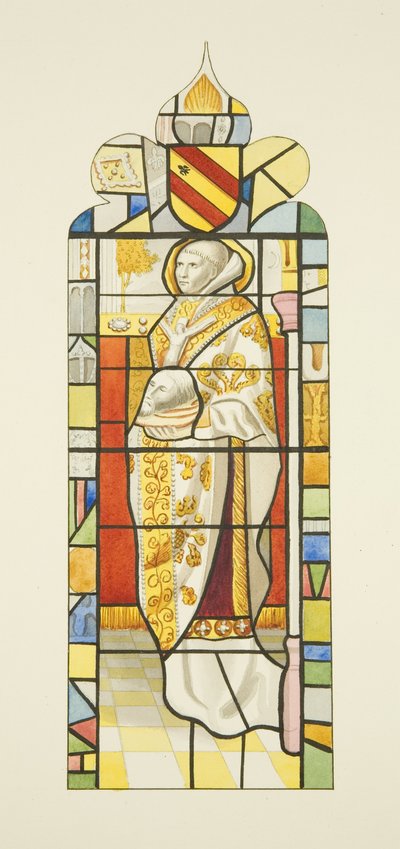 Vetrata in San Marco, con San Cuthbert da Joseph Manning