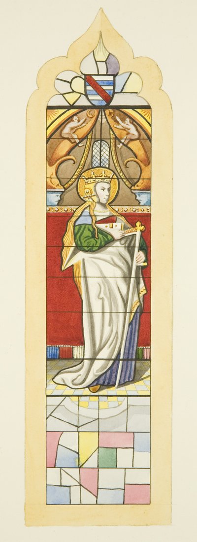 Vetrata in San Marco, con una santa da Joseph Manning