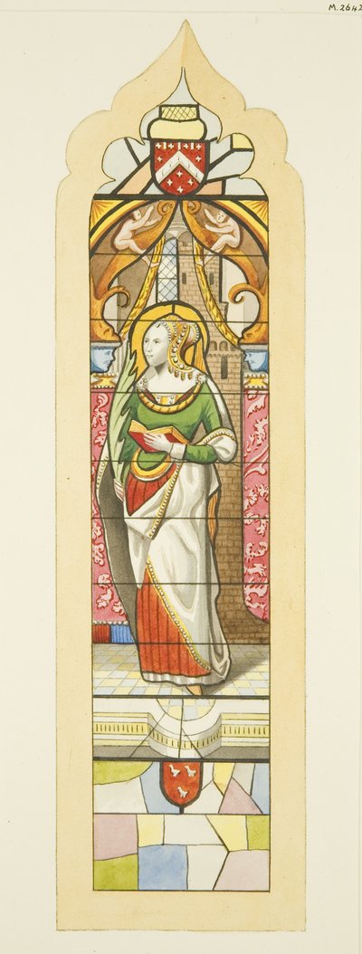 Vetrata in San Marco, con una santa femminile da Joseph Manning
