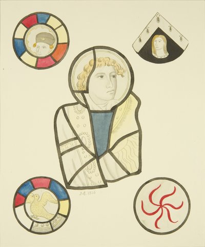 Vetrata nella finestra nord del presbiterio di St Mary Redcliffe da Joseph Manning