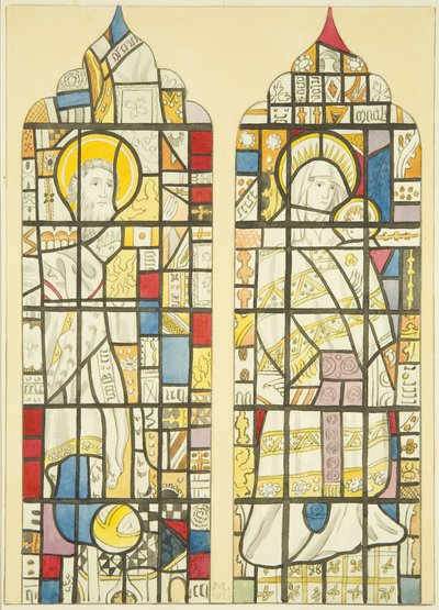 Vetrata nella finestra sud del transetto sud di St Mary Redcliffe da Joseph Manning