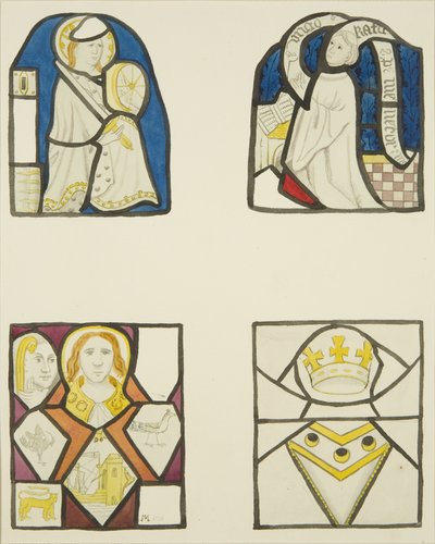 Vetrata nella finestra della Cappella dei Tessitori nella Chiesa del Tempio da Joseph Manning