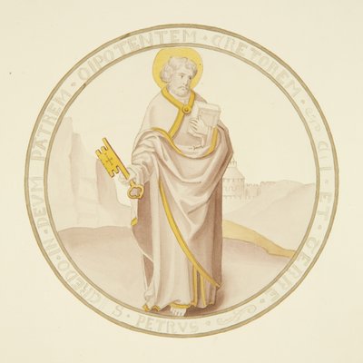 Vetrata nella cappella privata del palazzo del vescovo: San Pietro da Joseph Manning