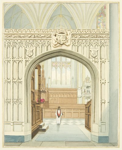 Il coro dalla navata sud della cattedrale di Bristol da Joseph Manning