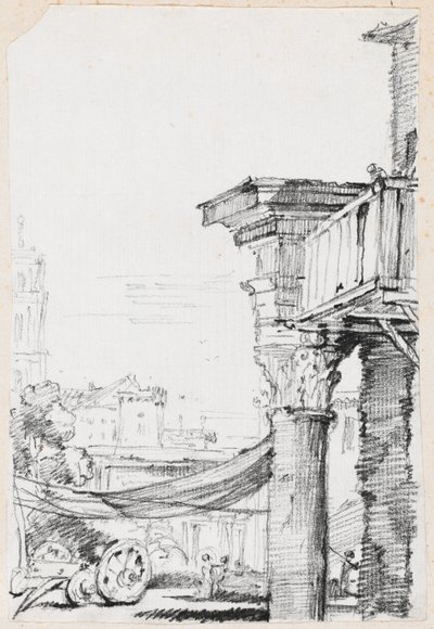 Un balcone nel Foro Romano da Joseph Marie Vien