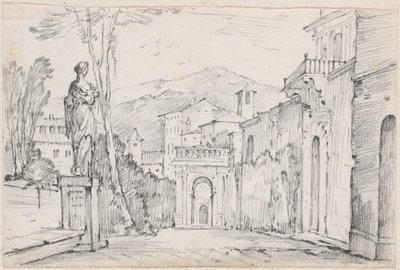 Una Strada Romana con Monte Cavo in Lontananza da Joseph Marie Vien