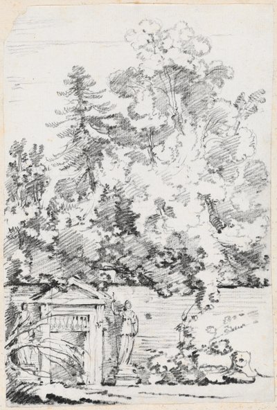 Ingresso a un giardino murato da Joseph Marie Vien