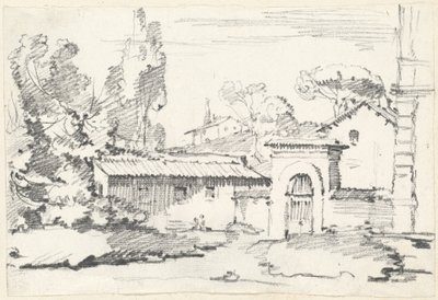 Ingresso ai giardini della Villa Giulia da Joseph Marie Vien
