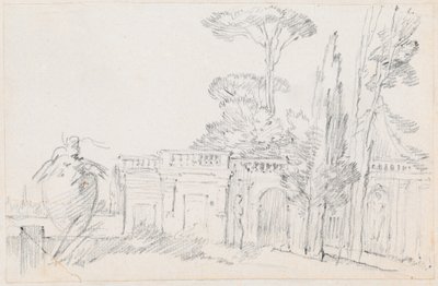 Giardini di una villa italiana da Joseph Marie Vien