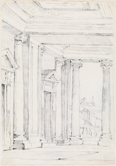 Portico del Palazzo Nuovo, sul Campidoglio da Joseph Marie Vien