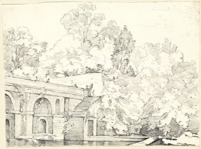 Lo stagno dei pesci a Villa Madama da Joseph Marie Vien
